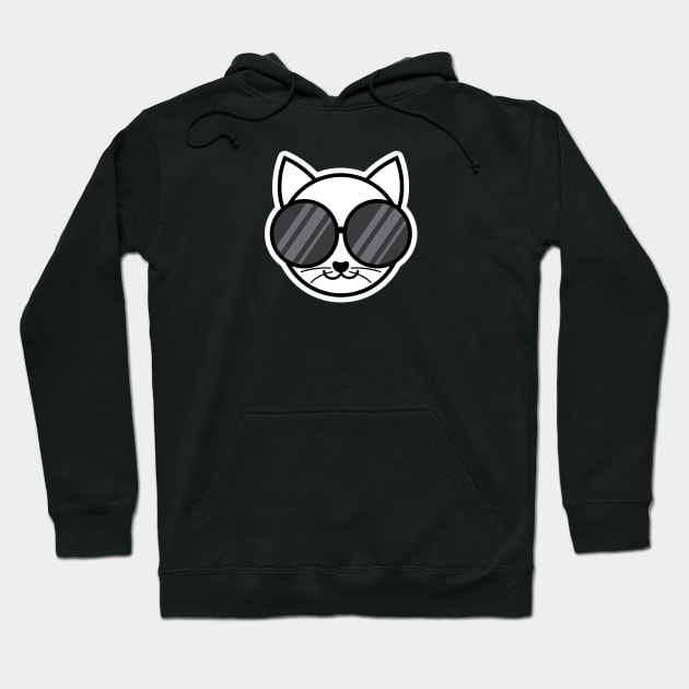 Cat Wearing Sunglasses | Black Hoodie by Wintre2